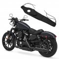 Motorcycle Gas Tank Bag Fuel Pouch Pu Leather Console Center Front Fit For Xl 883 1200 48 Black Braided Rope