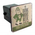 Drink More Beer Support Local Leprechauns Tow Trailer Hitch Cover Plug Insert