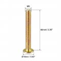 Uxcell M8x60mm Phillips Head Machine Screws Zinc Plated Cross Screw Leather Fasteners Bolts For Account Book Full Thread Carbon