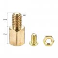Uxcell M4 Hex Brass Standoff Spacer 7mm 6mm Male-female Threaded Pillar Screw Nut Kit For Pcb Motherboard Computer Circuit