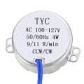 Uxcell Electric Synchronous Synchron Motor Turntable 100-127 Vac 50-60hz Ccw Cw 4w 9-11rpm