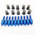 Smt-windshield Spike Bolts Screw Nuts Washer For Suzuki Yamaha Honda Kawasaki Ducati Blue B00v2zl74k 