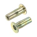 Multi-grip Rivet-nut M5 Pre-bulbed Shank Carbon Steel Color-zinc-plated Flat Head Threaded Insert Nut 5pcs 