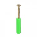 Dhaey 35pcs 8mmx31mm Household Masonry Plastic Screws Anchor Expansion Pipe Green For Home Garden Diy Application 