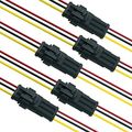 Qook 5 Kit 3 Pin Way Car Waterproof Electrical Connector Plug Male Female Wire Cable With Awg Marine 