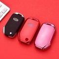 Ontto 3-button Key Fob Case For Kia Flip Remote Full Protection Soft Tpu Cover Pink