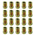 2024 Version 20pack 3 8-24 Inverted Flare Gold Zinc Tube Nut Fitting 16 Steel Brake Line Tubing 