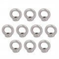 Uxcell Lifting Eye Nut M8 Female Thread 304 Stainless Steel Round Shape For Rope Fitting Pack Of 10