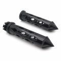 Httmt- Trhb121-22- Black Hollowed-out Spike Grip 7 8 Bars Cnc Compatible With Kawasak Handlebars Sport Bikes