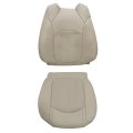 Light Cashmere Tan Perforated Driver Bottom And Top Microfiber Leather Replacement Seat Covers For Buick Enclave 1xl 2xl Cx Cxl 