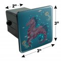 Hippocampus Mythical Sea Horse With Fish Tow Trailer Hitch Cover Plug Insert