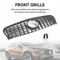 Topteng Front Bumper Black Grille Upper Center Grill For Benz Gla-class W156 X156 2017-2019 Facelift