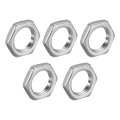 5 Pcs Cast Pipe Fitting Hex Locknut 304 Stainless Steel Lock Nut G 1 2 Female Thread Dn15 For Plumbing Fixed Water Broom And 