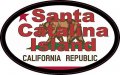 Stickertalk Oval California Flag Santa Catalina Island Vinyl Sticker 4 Inches By 2 5 