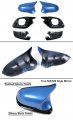 True M4 Style Side Wing Mirror Full Cover Housing Assembly Replacement Fits For Bmw F22 F30 F31 F32 F33 F36 Glossy Blue