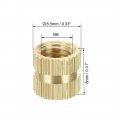 Uxcell Knurled Insert Nuts 100pcs M6 X 8mm Length 8 5mm Od Female Thread Brass Threaded Embedment Nut For 3d Printer