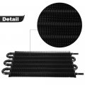 G-plus Universal 6 Row An6 Radiator Remote Transmission Engine Oil Cooler Hose Mounting Kit Aluminum Black