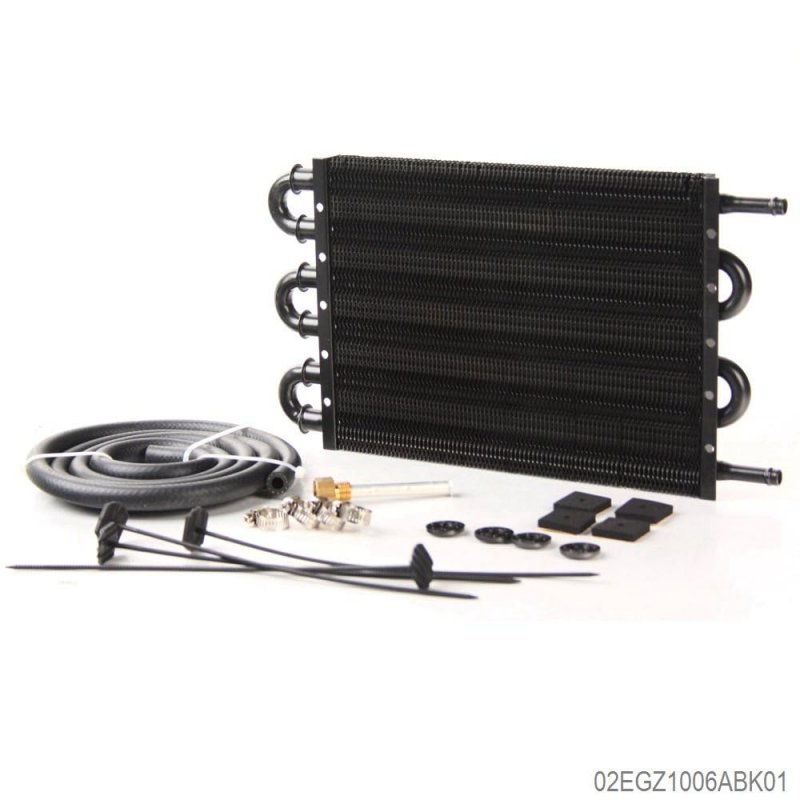 Universal 6 Row An6 Radiator Remote Transmission Engine Oil Cooler Hose Mounting Kit Aluminum Black
