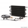 Universal 6 Row An6 Radiator Remote Transmission Engine Oil Cooler Hose Mounting Kit Aluminum Black