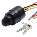 Mayspare Marine Ignition Switch 6 Wire Keyed Push Choke With Key Replaces Mercury 87-88107a5 