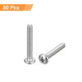 4-40x3 4 Pan Head Machine Screws 304 Stainless Steel Screw Phillips Drive Fully Threaded Bright Finish Pack Of 50