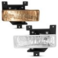 Fog Light Pair With Bulbs For 1997-1998 Ford F150 F250 Expedition Clear Lens Front Bumper Lamps Driver And Passenger Side 