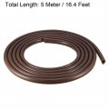 Uxcell T-slot Mount Window Weatherstrip Seal 9mm Bulb Bubble For 5mm Slot 5 Meters Long Coffee