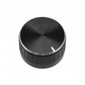 Uxcell 30x17mm Aluminium Alloy Potentiometer Volume Control Rotary Knob Knurled Shaft Hole Black For 6mm Diameter Guitar