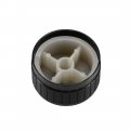 Uxcell 30x17mm Aluminium Alloy Potentiometer Volume Control Rotary Knob Knurled Shaft Hole Black For 6mm Diameter Guitar