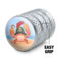 Pirate Crab On The Beach With Hook And Coin Tire Rim Wheel Aluminum Valve Stem Caps