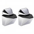 Glass Shelf Bracket Wall Mount Adjustable Zinc Alloy Bright Chrome Clamp For 3-23mm Thickness 2pcs 