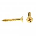 Prime-line Wood Screw Flat Head Phillips 10 X 1-1 4 In Solid Brass Pack Of 25