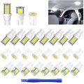 24pcs Car Interior Bulb Kit Set T10 921 194 168 Bulbs Replacement 12 Volt Lights For Rv Camper Trailer Boat Trunk Dome Map