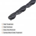 Uxcell 6542 High Speed Steel Straight Shank Twist Jobber Drill Bit Fully Ground Black Oxide Bits 4 9mm Diameter 85mm Total