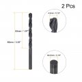 Uxcell 6542 High Speed Steel Straight Shank Twist Jobber Drill Bit Fully Ground Black Oxide Bits 4 9mm Diameter 85mm Total