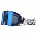 Magnetic Frameless Goggles Arctic Camo And Clear Lens Bundle For Motocross Dirt Biking Snowboarding Atv Utv Anti Fog Uv 
