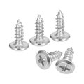M4x12mm Flat Head Wood Screws 50pcs 304 Stainless Steel Phillips Drive Round Self Tapping For Woodworking Furniture And Diy 