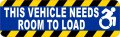 Stickertalk Dynamic Disability Symbol Vehicle Needs Room To Load Vinyl Sticker 10 Inches By 3 