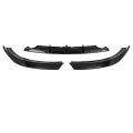 Front Bumper Lip Spoiler For Audi A4 B8 S Line 2009 2012 Glossy Black Made Of Pp Plastic 3 Piece Set 