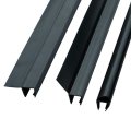 Queenbox 2pcs 19 6in Glass Door Side Seal Strip For 1 2in F Shape Shower Sweep Stop Leaks Create A Water Barrier Black