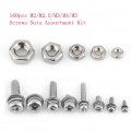 160pcs Machine Screws Metric Screw Assortment 304 Stainless Steel Assorted With Plastic Box For Office Appliance Machinery