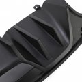 Hecasa Rear Diffuser Compatible With 2018-2022 Ford Mustang Bumper Lip Spoiler Splitter Valance Protector Pp Plastic Black