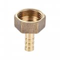 Uxcell Brass Barb Hose Fitting Connector Adapter 8mm Barbed X G1 2 Female Pipe With 6-12mm Clamp 2set