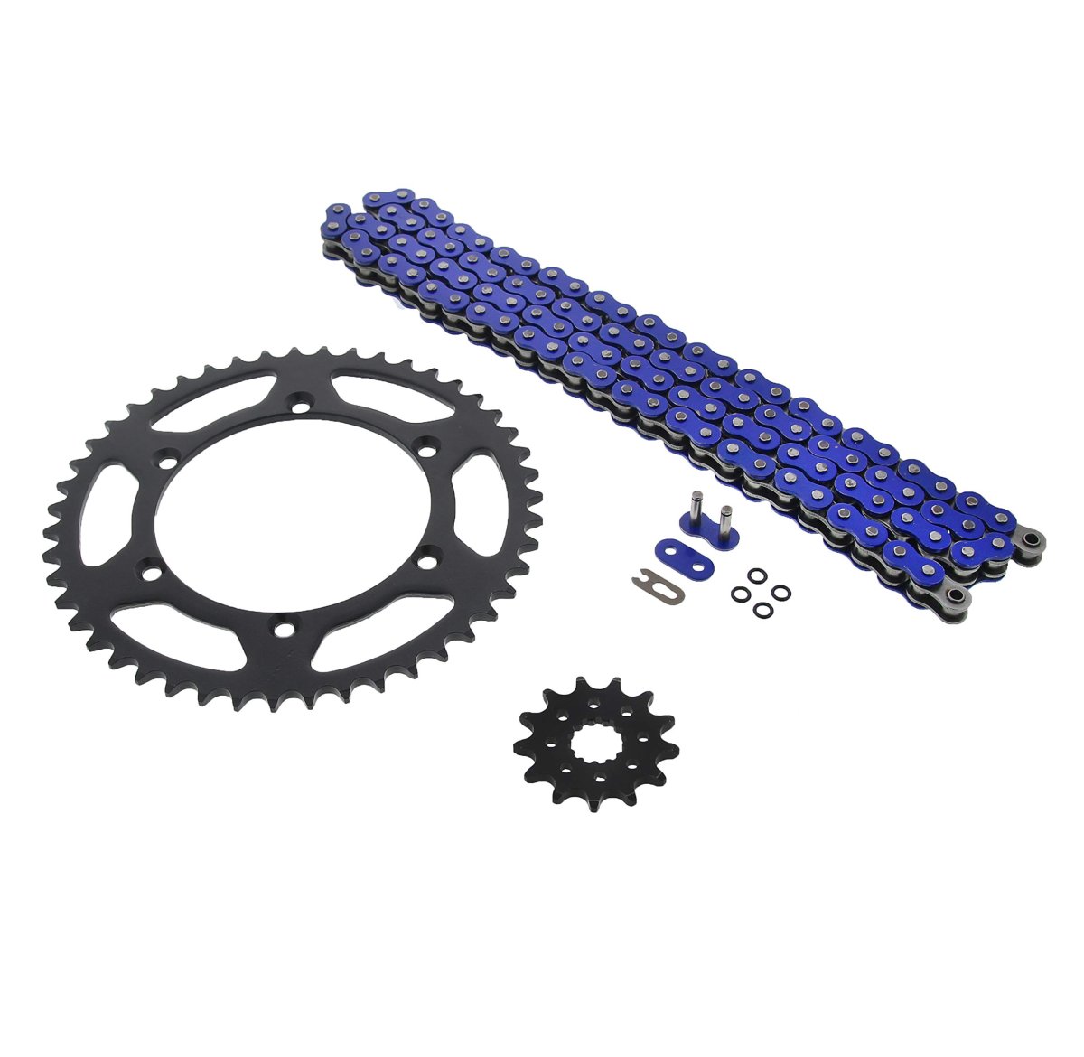 Kawasaki Kx250 Blue O Ring Chain And Sprocket Kit 13 47 116l For 2005 2006 2007 2008 Models Steel Front Rear Sprockets