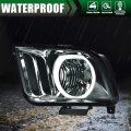 G-plus Led Drl Headlights Compatible With 2005 2006 2007 2008 2009 Ford Mustang Bumper Headlamp Smoky Lens Chrome Housing Amber