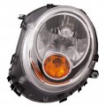 Headlightsdepot Chrome Housing Halogen Headlight For Mini Cooper 2007-2013 Includes Left Driver Side Headlamp 