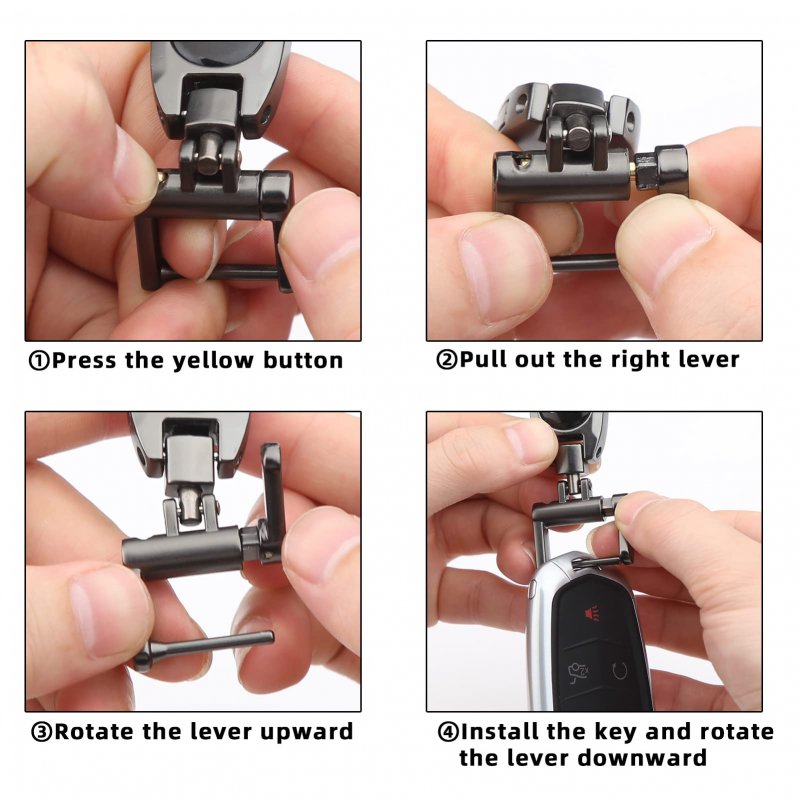 Juedarli Metal Car Fob Keychain Heavy Duty Chain With 2 Detachable Rings Car Key Holder For Keychains Accessories Men And Women