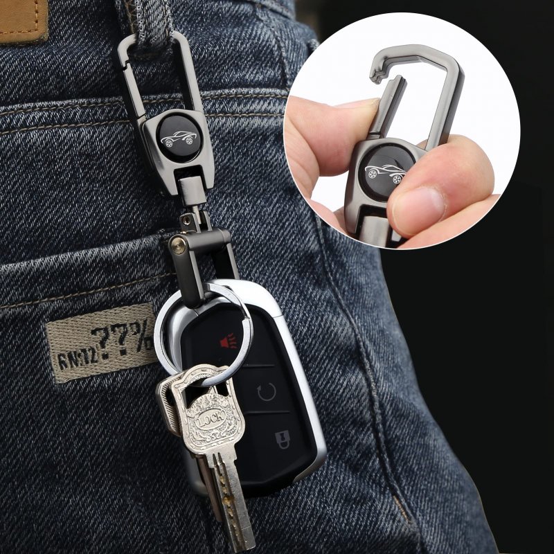 Juedarli Metal Car Fob Keychain Heavy Duty Chain With 2 Detachable Rings Car Key Holder For Keychains Accessories Men And Women