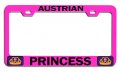 Austrian Princess Girly Pn Steel Auto Suv License Plate Frame Tag Holder
