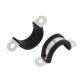 Uxcell 22mm Dia Epdm Rubber Lined U Shaped Pipe Tube Wire Clamps Clips 5pcs
